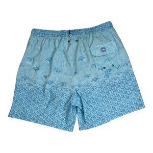 Peter Millar Men's Stingray Scatter Swim Trunk Beta Blue Koozie Size XL‎